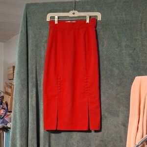 Tatyana Vibrant Red Pencil Skirt